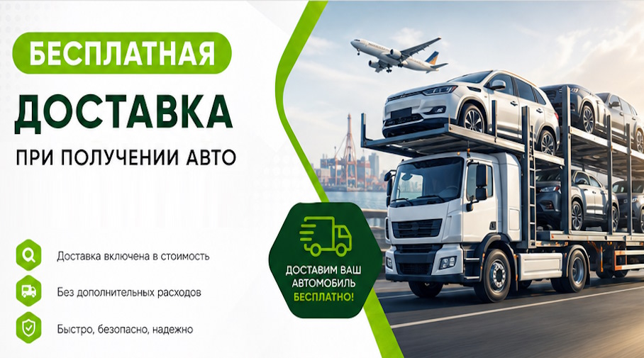 Акция! Бесплатная доставка по Слободской при получении авто